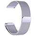 hooroor for Fitbit Versa Bands Women Men Small Large, Milanese Loop Stainless Steel Metal Sport Replacement Bracelet Strap with Magnet Lock Wristbands for Fitbit Versa Smart Watch (Lavender, Small)
