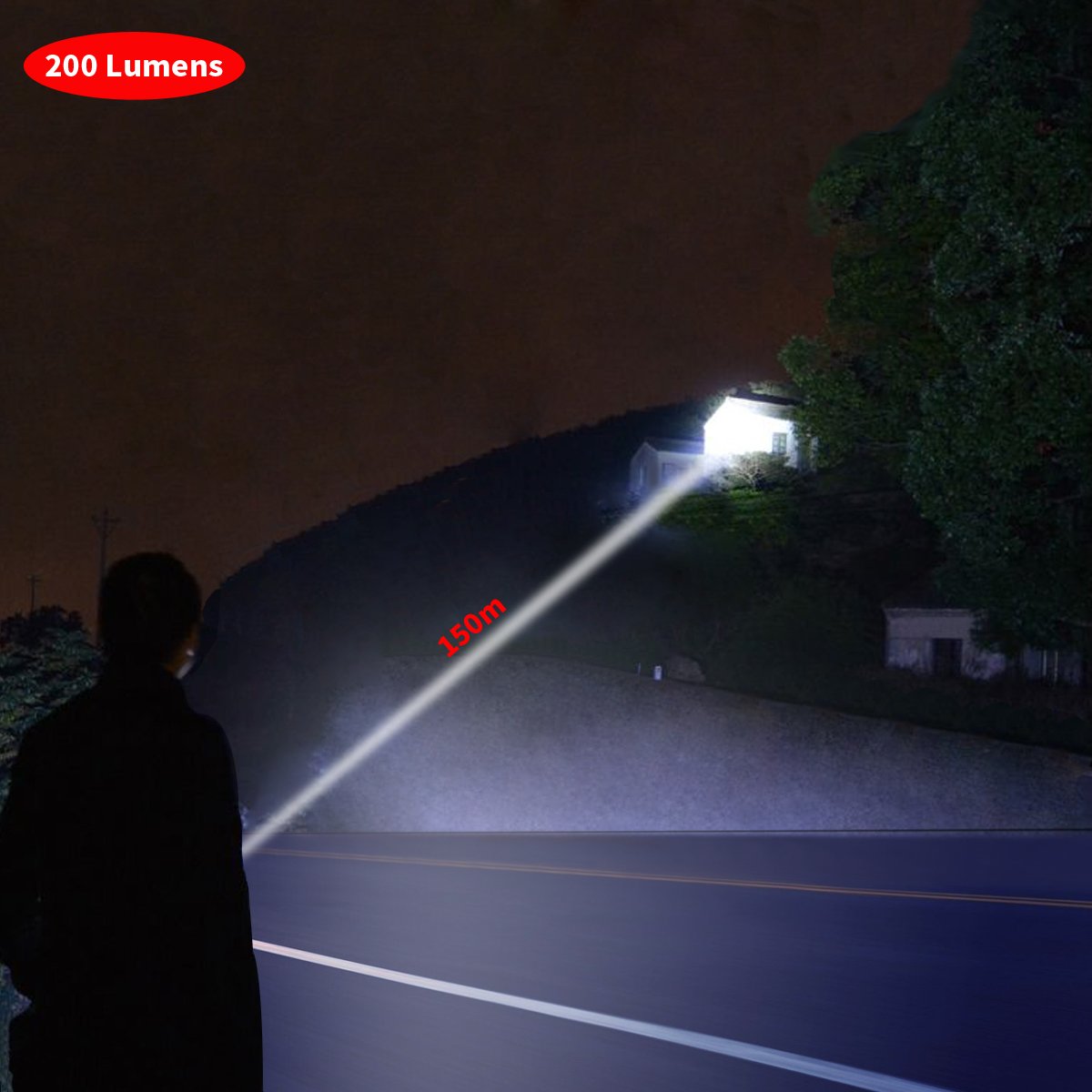 Combo: 2 Pack Morpilot Camping Lantern Outdoor Portable LED with Flashlight 7 Modes & LED Headlamp 5 Modes with Red Strobe.