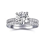 AONED Engagement Rings For Women Wedding Rings Fake