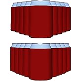 PartyPrints 25 Pack Red Blank Can Cooler Sleeves, Customizable Bulk Insulated Foam for Beer, Collapsible Plain Drink Holder, Cold Soda Insulator, 12oz Regular, 16oz Tall Cans
