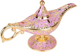 Vintage Aladdin Magic Genie Lamp Light for Home Party Wedding Table Decoration & Gift,Classic Zinc Alloy Arabian Lamp Jewelry