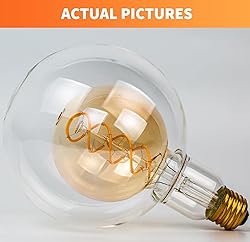 ALAMPEVER Large Globe LED Light Bulbs, Decorative