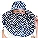 SIGGI Womens Wide Brim Summer Sun Flap Cap Hat Neck Cover Face Mask UPF 50+