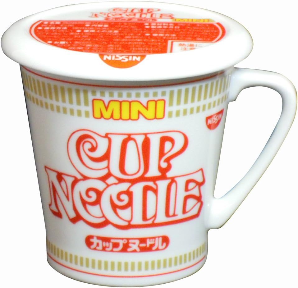 Amazon Com Nissin Cup Noodles Soy Sauce With Lid Mug Japan Import Coffee Cups Mugs