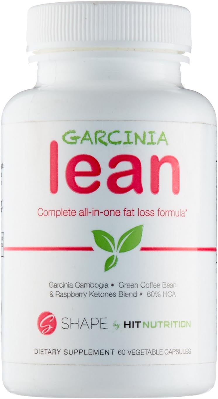 HIT Shape Garcinia Lean; The Natural Fat Burner, Complete All-In-One Caffeine-Free Fat Loss Formula with Raspberry Ketones, Garcini Cambogia, and Green Coffee Bean Extract, 60 Vegetable Capsules