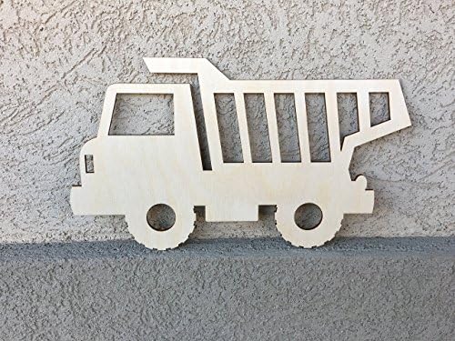 Construction Party Decoration, Dump Truck Wood Sign, 11.5x6.6 inches
