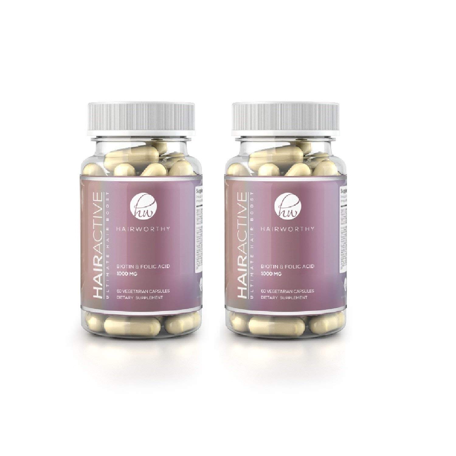 Hairworthy Fastest Acting Hair Growth Vitamins 100 Natural Supplement For Longer Fuller