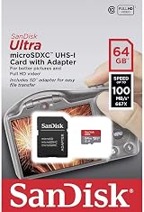SanDisk Ultra 64GB microSDXC Card with Adapter U1 100MB/s Class 10 A1 view 2