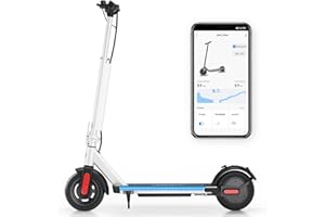 Caroma Electric Scooter, 20-25 Miles Range & 20 MPH Speed, 500W Cruise Control Electric Scooter Adults, 9/10" Solid Tires, Fast Folding E Scooter Bike for Commute, Shock Absorption & Braking System