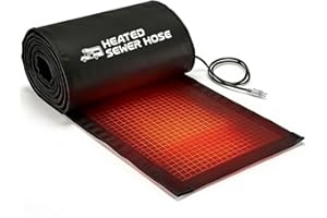 Scilulu Heated 20FT 15FT RV Heated Sewer Hose Cover Avoid Freezing at -20°F RV Heated Waste,Sewer Hose for Rv Camper/Rv Accessories(20FT)（JUST COVER）