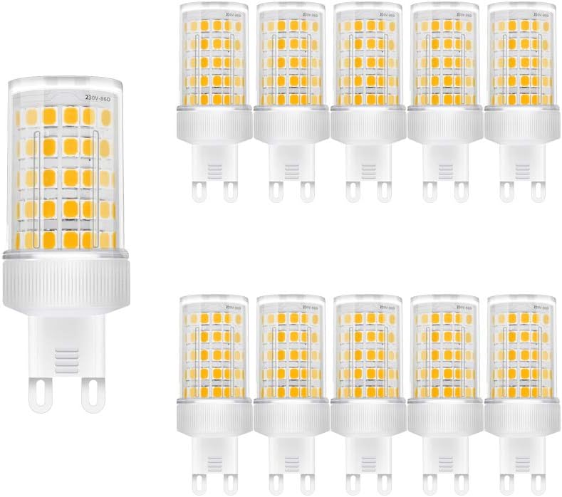 G9 LED Light Bulb, 10W (80W Halogen Equivalent),G9 Bulbs for Home Lighting SMD 2835 LED Lamps, High Light 800LM, AC220V-240V