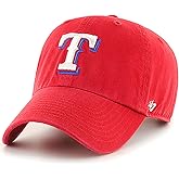 47 Brand MLB Alternate Color Primary Logo Clean Up Adjustable Baseball Cap Hat, Adult One Size Fits All