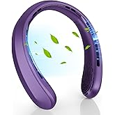 Neck Fan, Portable Fan around Neck, 5200 mAh Battery Operated Wearable Personal Fan with USB Rechargeable, 3 Wind Speed, Fast