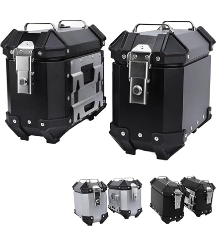 Amazon.com: GXYWADY Universal Side Cases Motorcycle,36L Silver