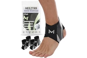 4-Pack Ankle Brace Compression Support Stabilizer Lace-Up Sports Basketball Sprain Recovery Adjustable Foot Ankle Orthopedic 
