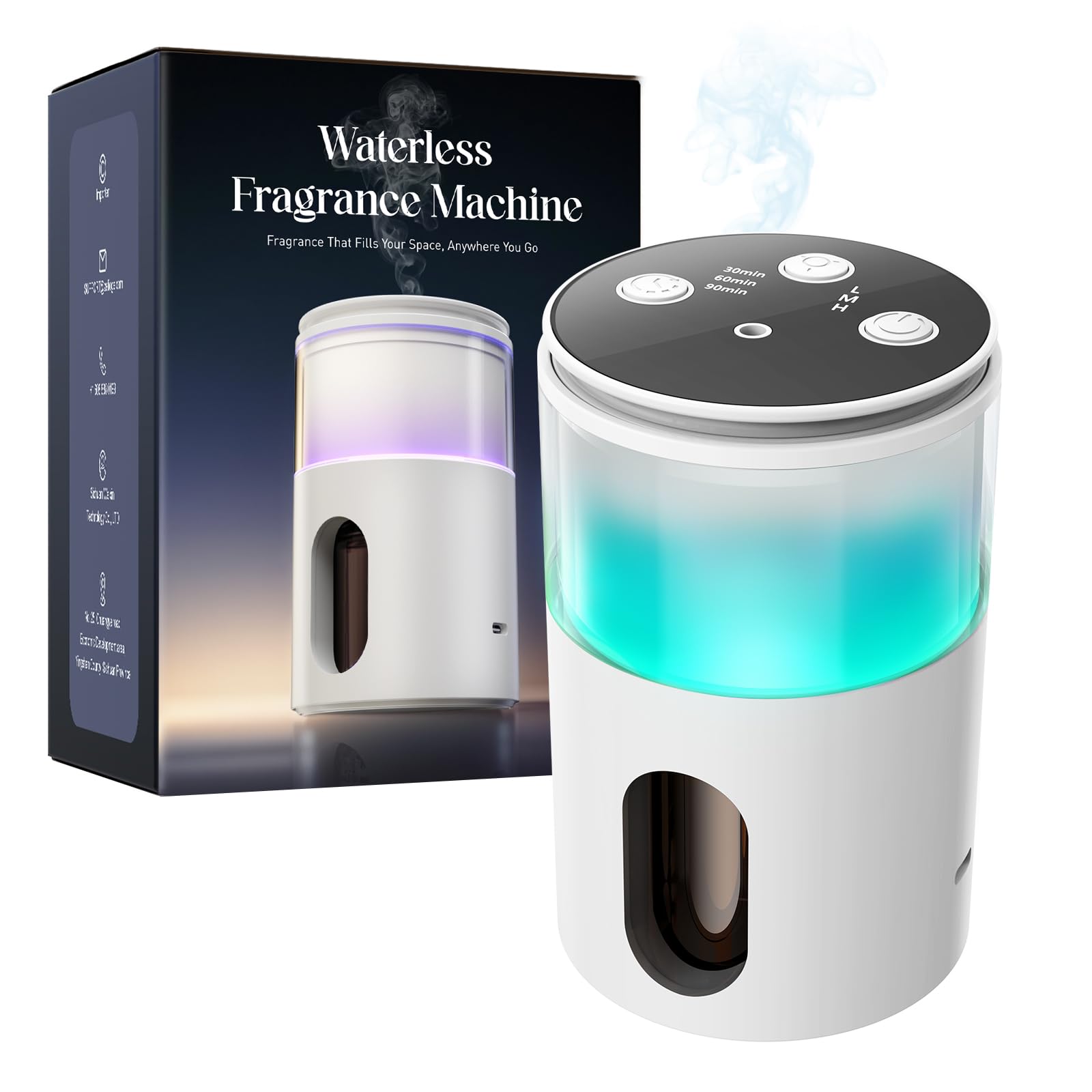 Pmsusoow Waterless Diffuser for Essential Oil: Mini Battery Scent ...