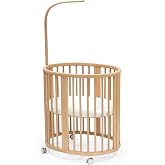 Stokke Sleepi Mini Bundle V3 - Natural | Includes Sleepi Mini V3, Mattress &amp; Drape Rod - Suitable for Ages 0-6 Months - Adjustable &amp; Stylish