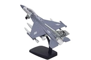 GENERIC Die cast Fighter Jet Army Toy Airplane Model with Light & Sound, Metal Pull Back Alloy Plane Military Toy Diecast Jets Toy, Christmas Birthday Gift for Toddlers Boys 3 4 5-9 Years Old, Model F16