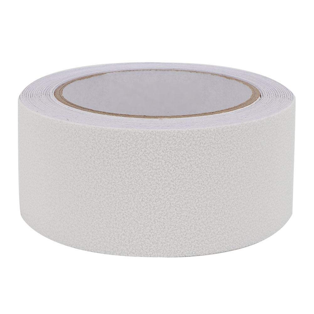 Anti-Slip Safety Tape, PEVA/PU Rubber Non-slip Tape Floor Stair Step Anti Slip Abrasive Safety Strip 5m / 16.4ft Length, 50mm / 2inch Width(White)