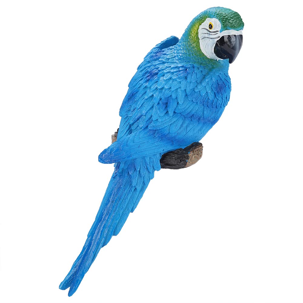 HERCHR Resin Parrot Hanging Garden Statue,Parrot Ornament Birds Animal Outdoor Garden Tree Decor,12.2×3.9×3.1in Lifelike Ornament Parrot Figurine Parrot Model Garden Sculpture Wall Decor