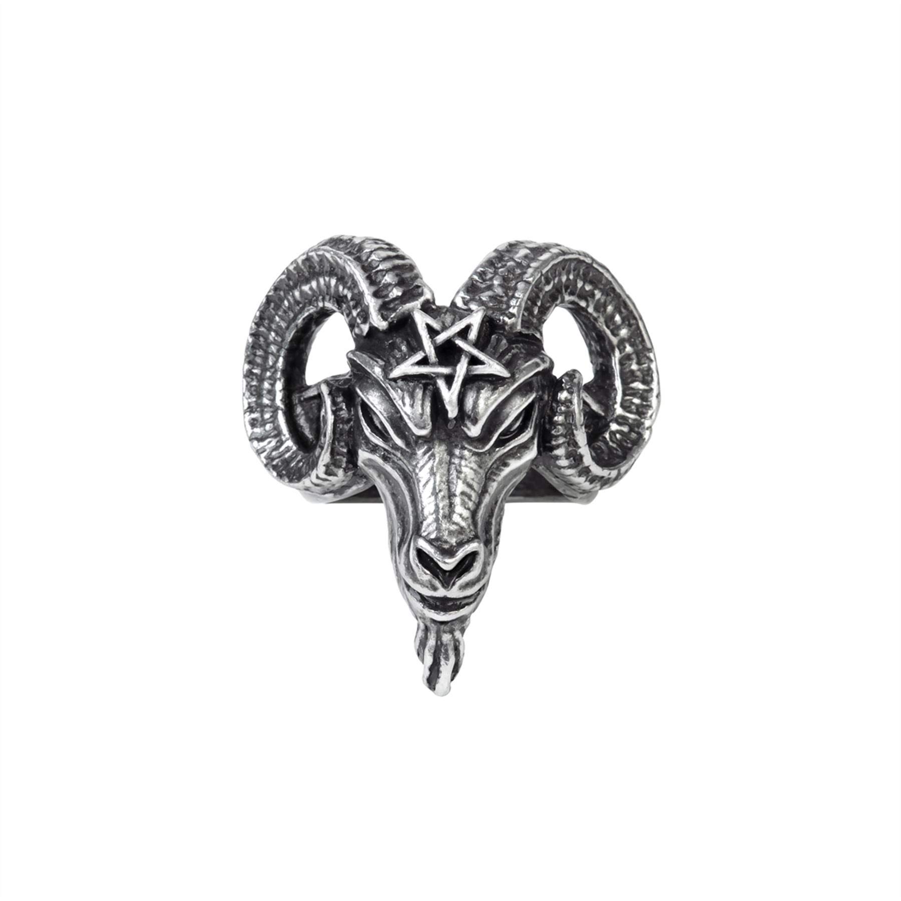 Alchemy England Baphomet Ring Sabbatic Goat Occult Medieval Gothic Ram Jewellery