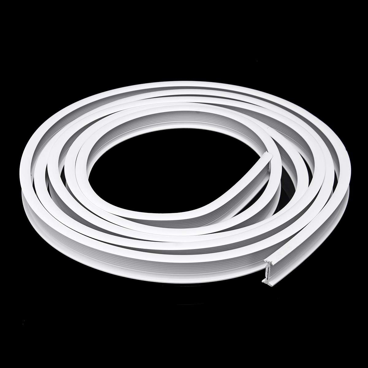 TOPWA 5 Meter Flexible Plastic PVC Curtain Track Runner Rail Wall Ceiling Mounted Fixing Hooks Shower Curtains Room Divider with Instruction Mounting Accessories Include White (Top clamping) - Image 5
