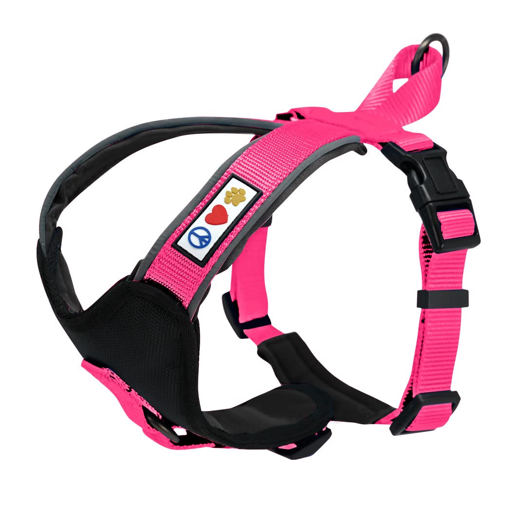 Pawtitas Pet Accessories Adjustable Padded Reflective Dog Harness, Step In Or Vest Harness, Comfort Control Walk, Puppy Trainer, Reduces Pull Tugging, Choking S Small Pink โ image 1