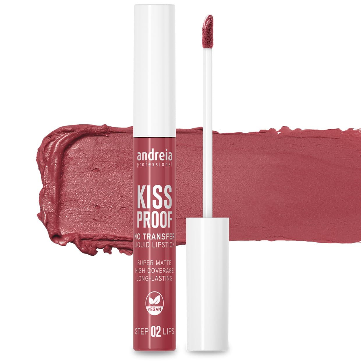 Andreia Professional No Transfer Liquid Lipstick Matte Longlasting - Kiss Proof Smudge-free Vitamin E Enriched Formula, 100% Vegan - Colour 24 Pink Dahlia - 8ml