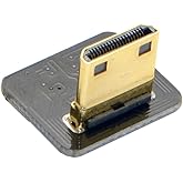 chenyang FPC 20Pin Mini HDMI Flat Male 90 Degree Down Angled Connector for Ribbon Cable,Raspberry Pi, GoPro,Mini Display, Drone, Camera, Gimbal