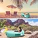 Legit Camping Inflatable Lounger with Carrying Bag & Pockets for Indoors/Outdoors – Blow up Couch & Inflatable Sofa with Headrest & Securing Stake- for Camping Beach or Pool (Sea Green)