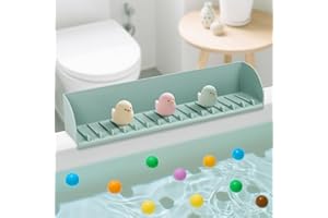 cermug Bathtub Splash Guard for Tub Kids, Silicone Splash Guard for Bathtub Edge, Tub Splash Guard with 4 Suction Cups, Bath Toy Tray Holder for Baby Bath, Aqua, 1 Pack