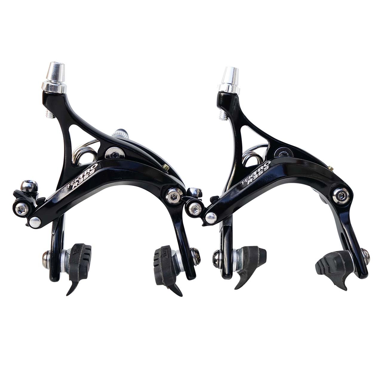 New Tektro R359 Long Drop 47-57mm Road Bike Brake Calipers - Black or Silver (Black)