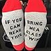 BiggerStore If You Can Read This Bring Me A Glass Of Wine Socks (Red)