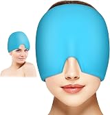 ACWOO Migraine Relief Cap Reusable Gel Ice Hot Head Wrap Blue