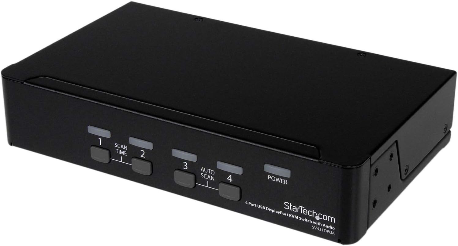 StarTech.com 4 Port DisplayPort KVM Switch w/ Audio, USB, Keyboard, Video, Mouse