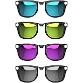 HiBloks 4Pcs Polarized Clip for Ray-Ban Meta Wayfarer & Gen 2 (RW4006/RW4012 Regular 50-22), Discoloration Clip for Meta Wayf