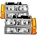 AKKON - For 94-99 GMC Full Size Pickup Truck Suburban Sierra Headlights w/Corner + Bumper Signal Lamps 8pcs Set