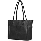 monrich Large Tote Bag for Women Work Vegan Leather 23L Womens Tote Purse with Zipper Ladies Handbags