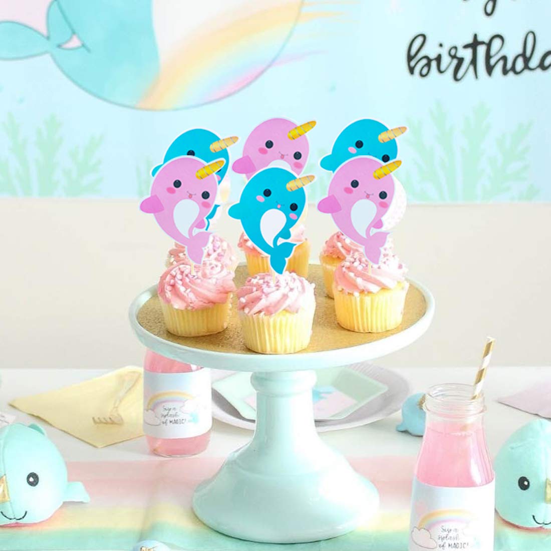 Narwhal Party Decorations Birthday Party Supplies Under The Sea Baby Shower For Girls Boys 1st Birthday Party Supplies Balloons