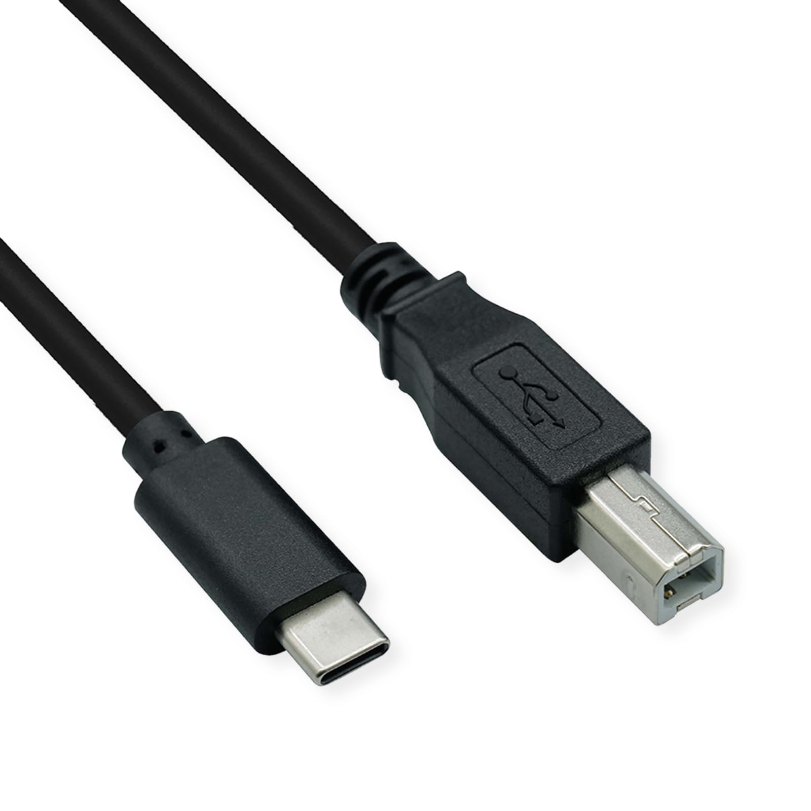 ROLINE USB 2.0 Type C Cable, C - B, ST/ST, Black, 1.8 m