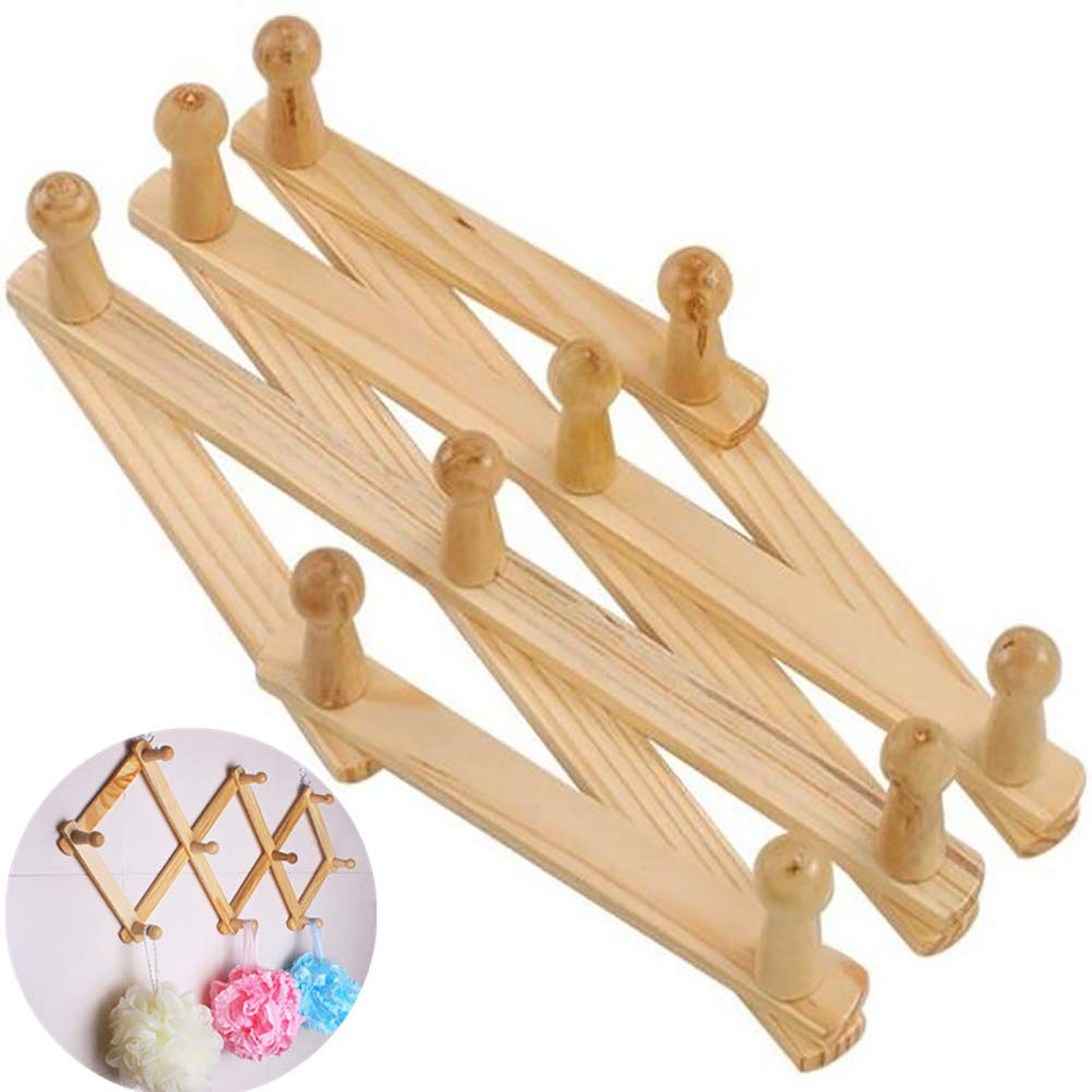 capazo bolsa Dytiying Perchero de pared de madera flexible para colgar