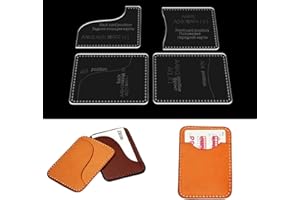 RIVEENY Leather Template Patterns,Certificates Case Acrylic Template Leather Pattern Acrylic Leather Pattern Leather Templates for Wallet