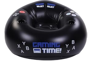 Depisuta Inflatable Gaming Chair, Small Blow Up Bean Bag Chair with Cup Holders and Side Pockets 220lbs Load Capacity Comfort