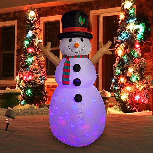 SEASONBLOW 8 Foot Inflatables Christmas Snowman Decorations for Lawn Yard Home Indoors Outdoors