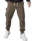 COOFANDY Men Cargo Pants with Pockets Tapered