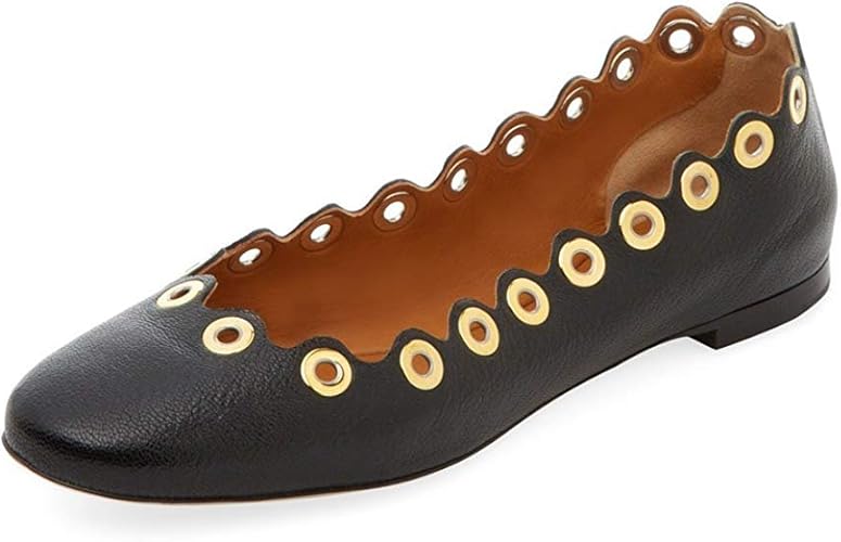 scalloped ballet flats