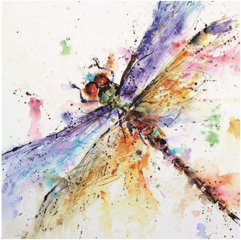 pengyu Butterfly Dragonfly Full Diamond Painting Cross Stitch Embroidery Wall Decor