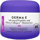 Derma E Advanced Peptides &amp; Flora-Collagen Face Moisturizer, 2 Oz | Hydrating anti-aging facial cream for lines, wrinkles, helps nourish &amp; boost elasticity with peptide complex, vegan skin care