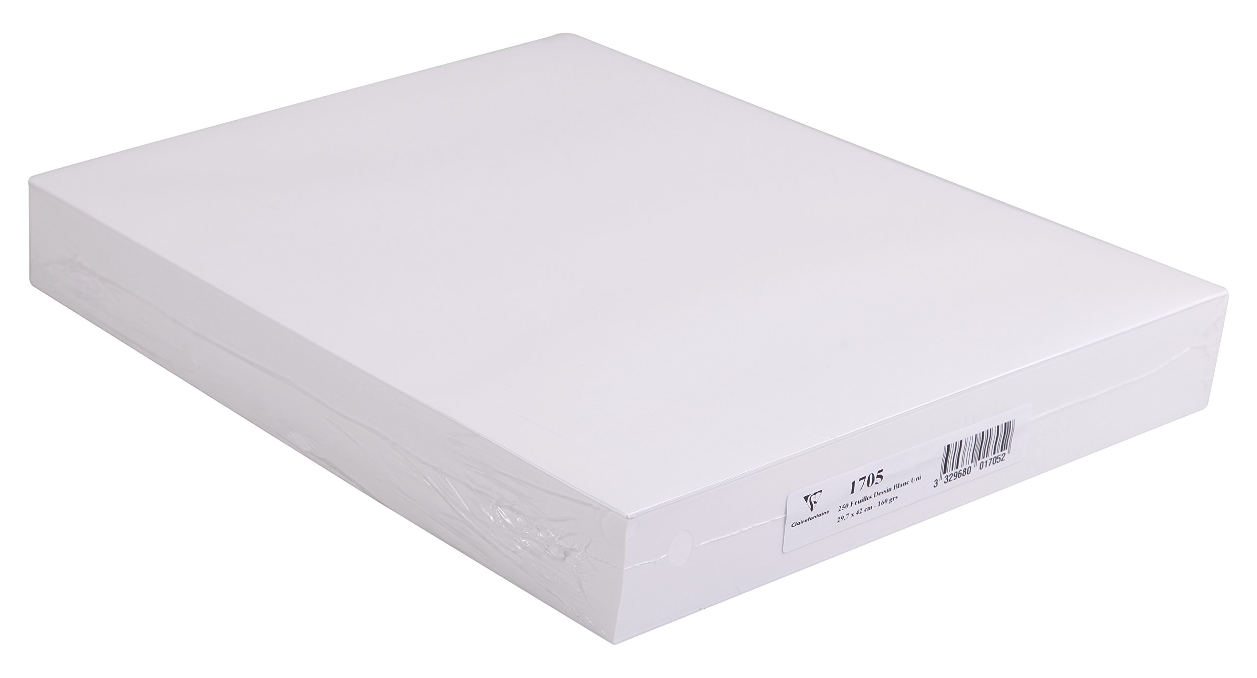 Clairefontaine - Ref 1705C - White Drawing Sketch Paper (Pack of 250 Sheets) - A3 (29.7 x 42cm) - 160gsm Paper, pH Neutral, Acid Free, Suitable for Sketching & Drawing