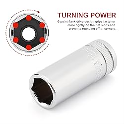 CASOMAN 14PCS 3/8" Drive 6 Pt. Mid-Length Socket